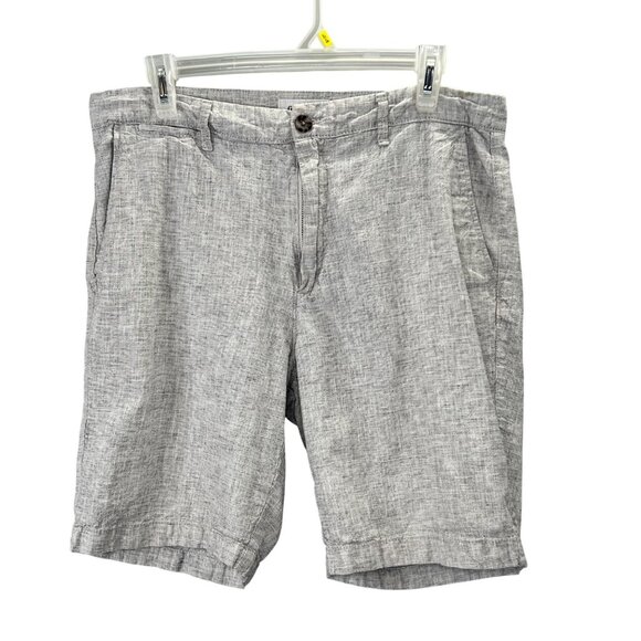 Goodfellow Every Wear Linen Short 32 Men Gray Flat Front Coastal - Picture 1 of 6